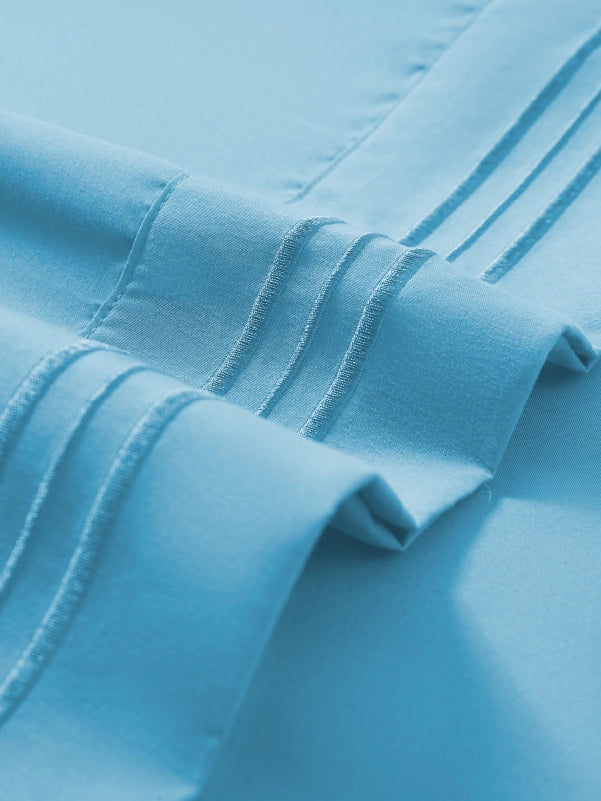 Blue Bamboo Pillow Cases Sets - Cool & Cozy Best Pillowcase for Bamboo