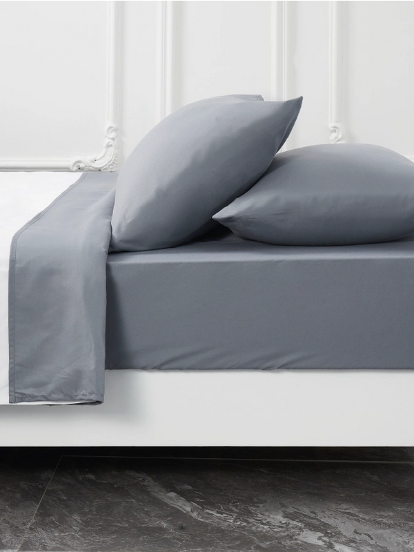 Grey Bamboo Pillow Cases Sets - Wrinkle-Free Pillowcase for Bamboo Comfort