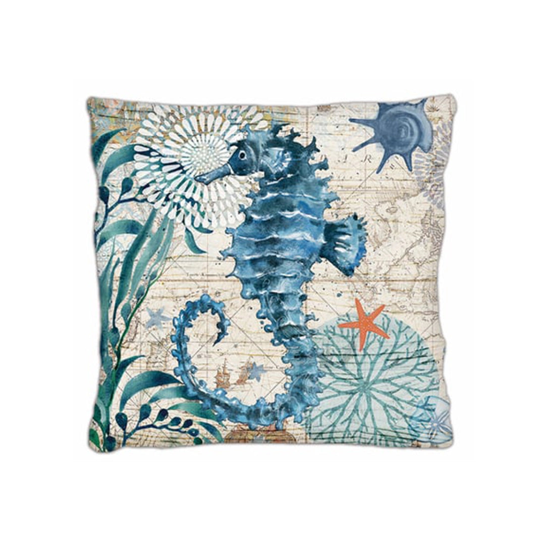 Cool Bamboo Massage Pillow with Sea Horse Design