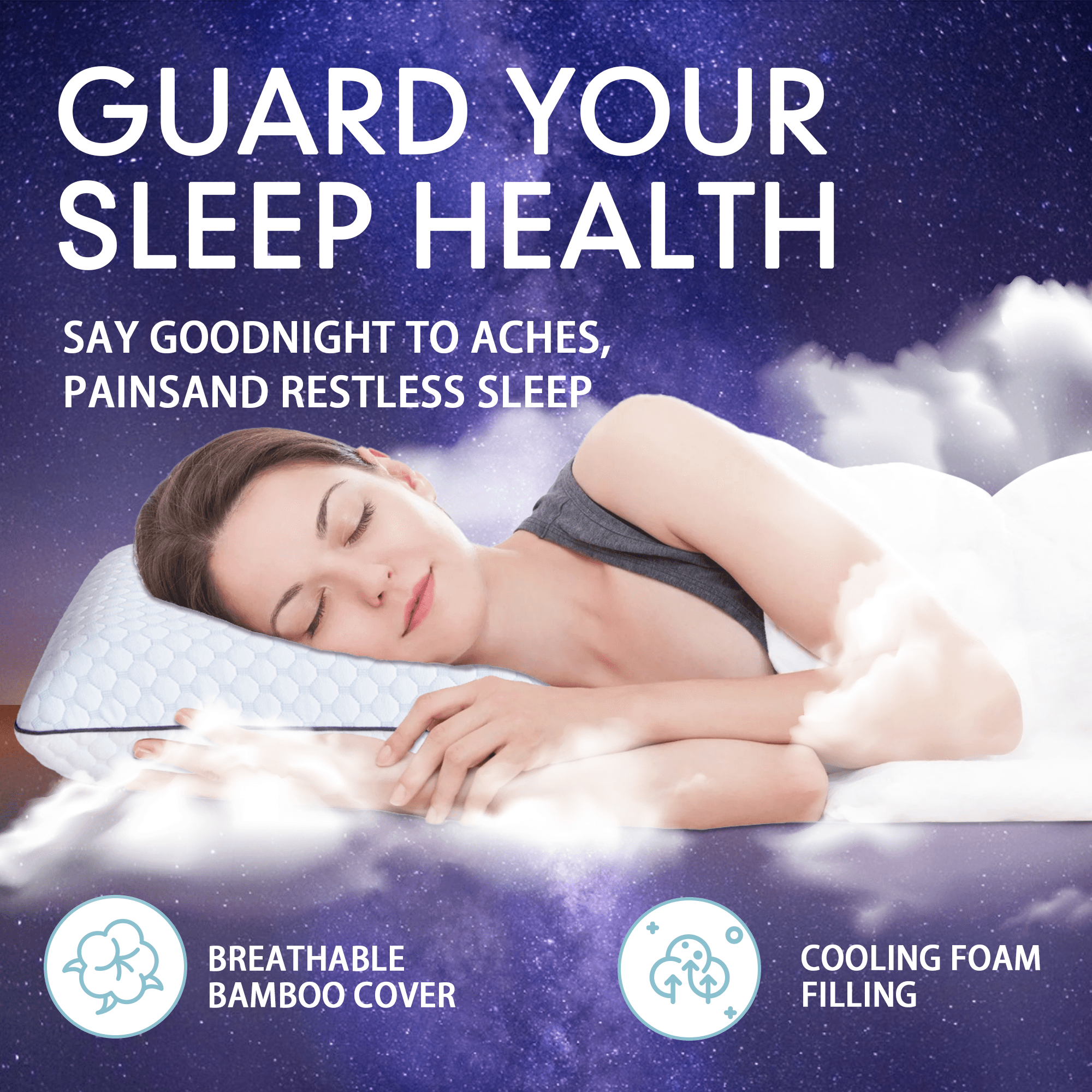 Memory Foam Gel Pillow guards your sleep health
