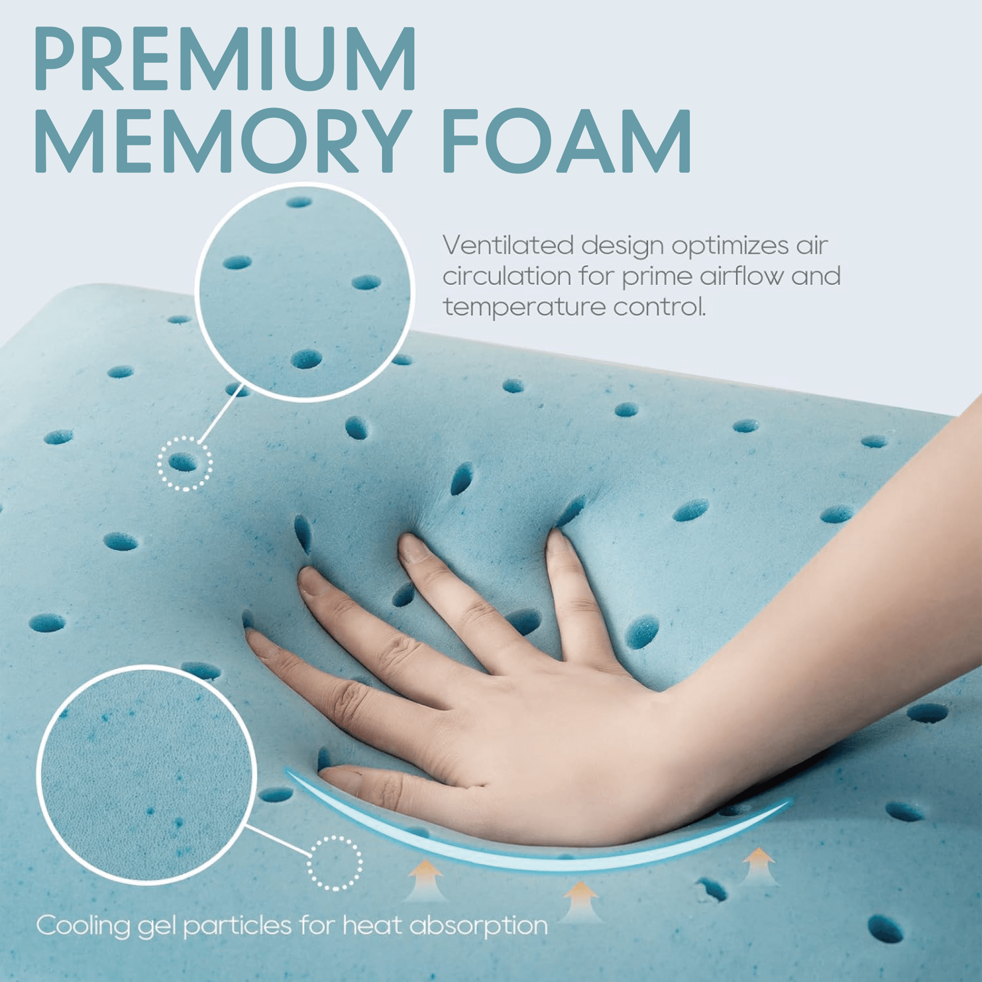 Memory Foam Gel Pillow with Memorey Foam