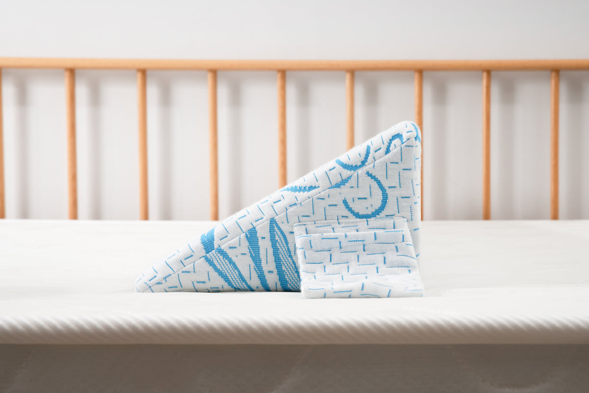Wedge Pillow with a side pocket-side view
