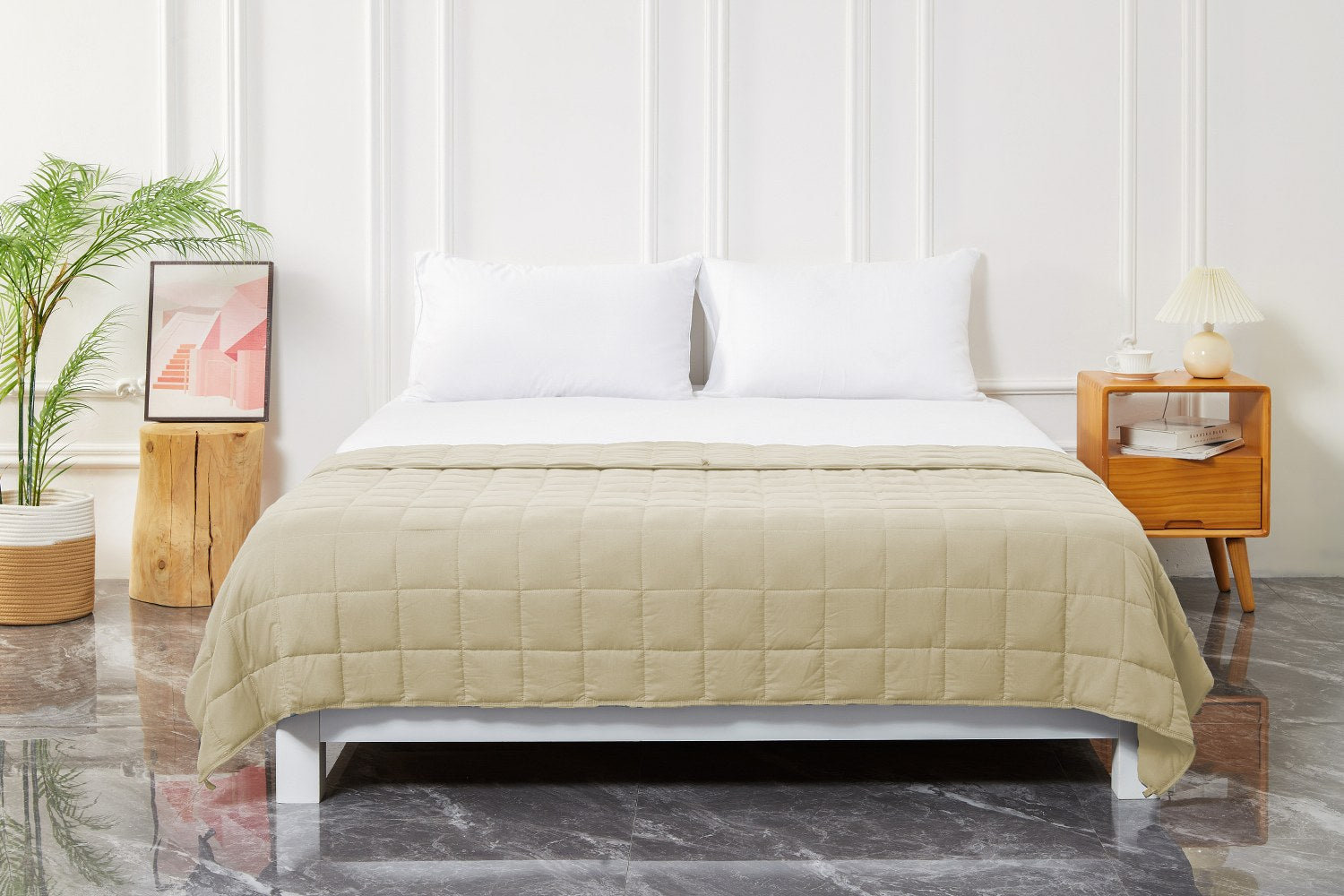 beige-weighted-blanket-king-size-premium-fabric-for-restful-sleep-coolbamboostore