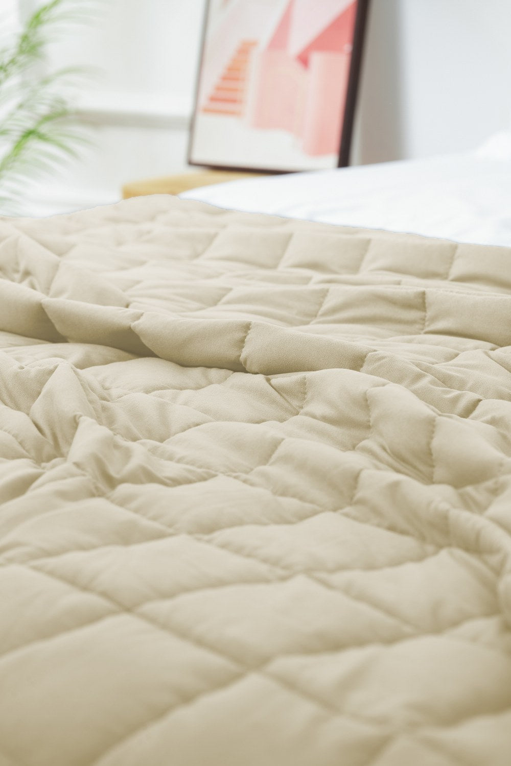 beige-weighted-comforter-king-size-durable-hypoallergenic-materials-coolbamboostore