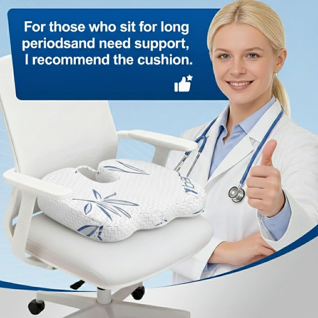 Ergonomic & Pressure Relief Memory Foam Seat Cushion