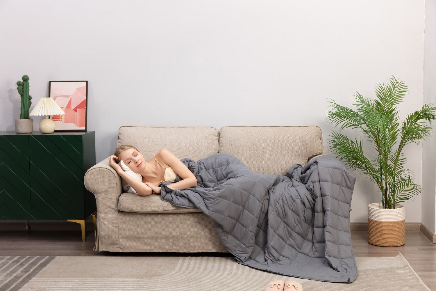 good-weighted-blankets-king-size-gray-durable-and-fade-resistant-design-coolbamboostore