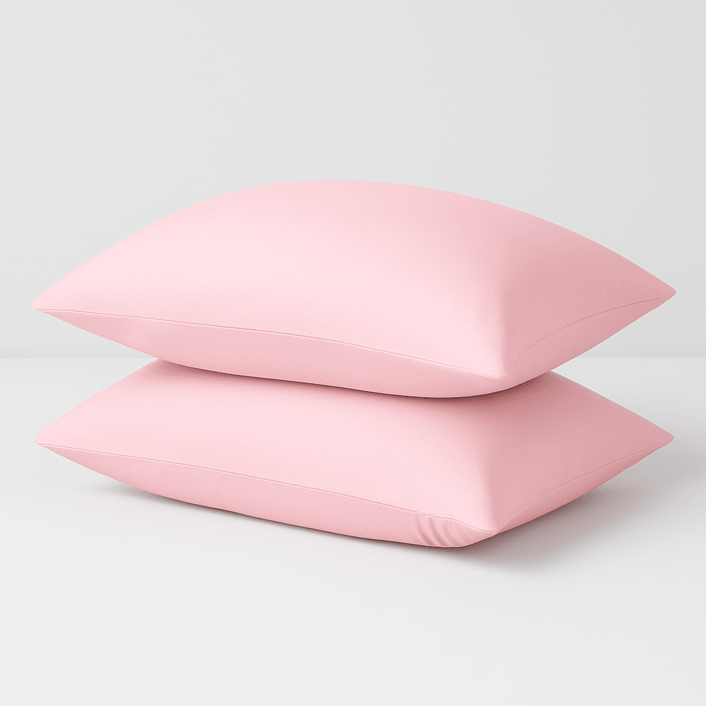 Pink Bamboo Pillow Cases Sets - Hypoallergenic & Smooth Pillowcase for All