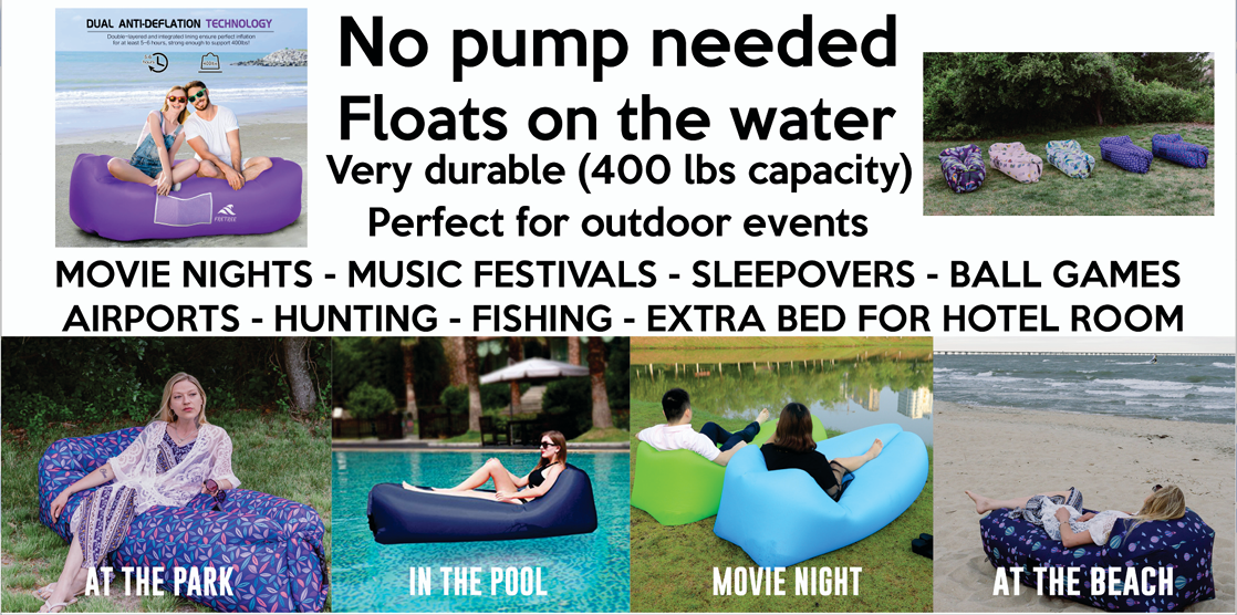 Cool Inflatable Lounger — 21 Designs, No Pump