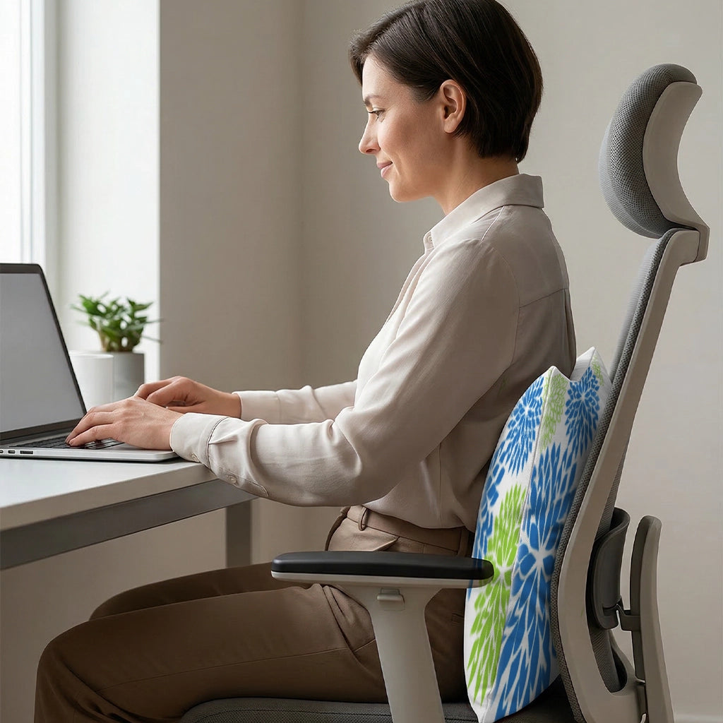 Massage Pillow with Vibration| Bamboo Fabric: USB & Battery Powered