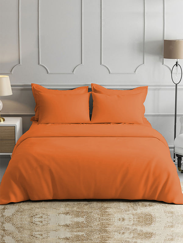 Burnt Orange Bamboo Bed Sheets - Cooling Comfort For Modern Bedrooms