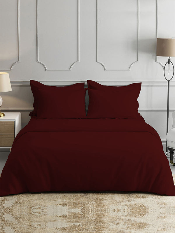 Burgundy Bamboo Bed Sheets - Cooling Comfort For Modern Bedrooms