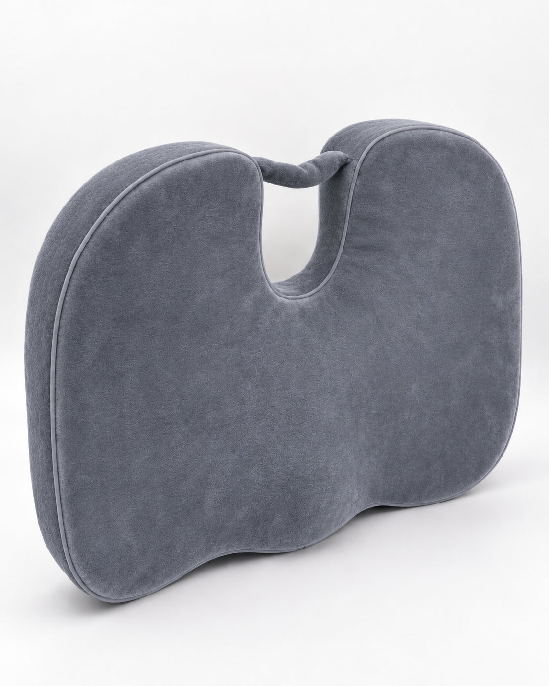 Ergonomic bamboo chair cushion in solid gray, supportive comfort #color_Solid Gray