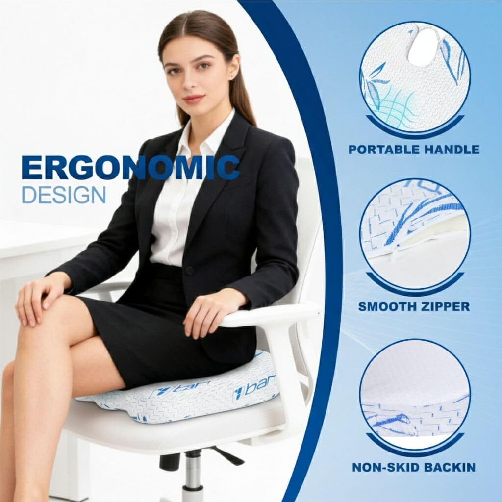 Ergonomic & Pressure Relief Memory Foam Seat Cushion