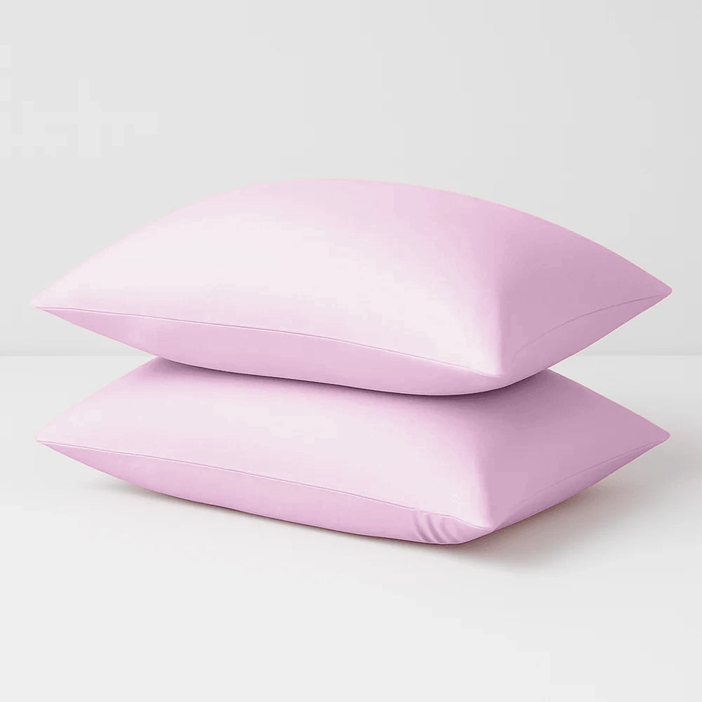 Pink Bamboo Pillow Cases Sets - Hypoallergenic & Smooth Pillowcase for All
