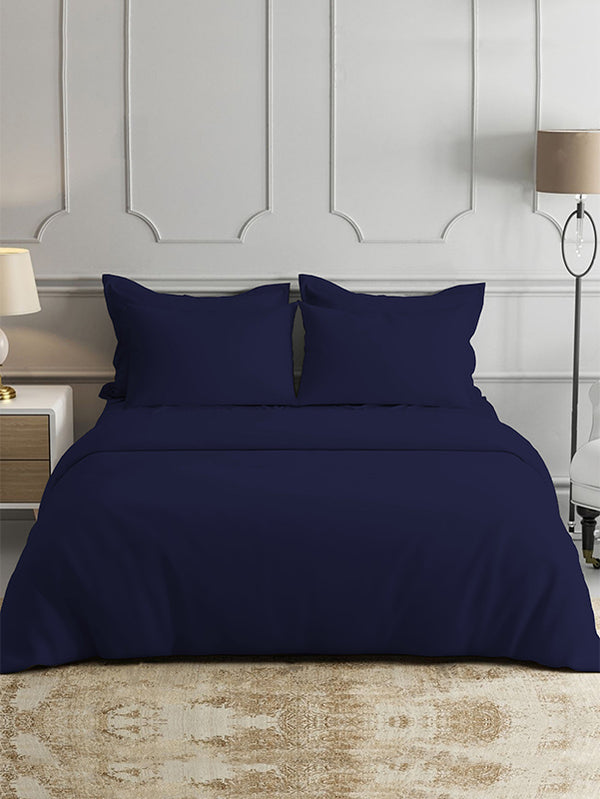 Navy Blue Bamboo Bed Sheets - Cooling Comfort For Modern Bedrooms