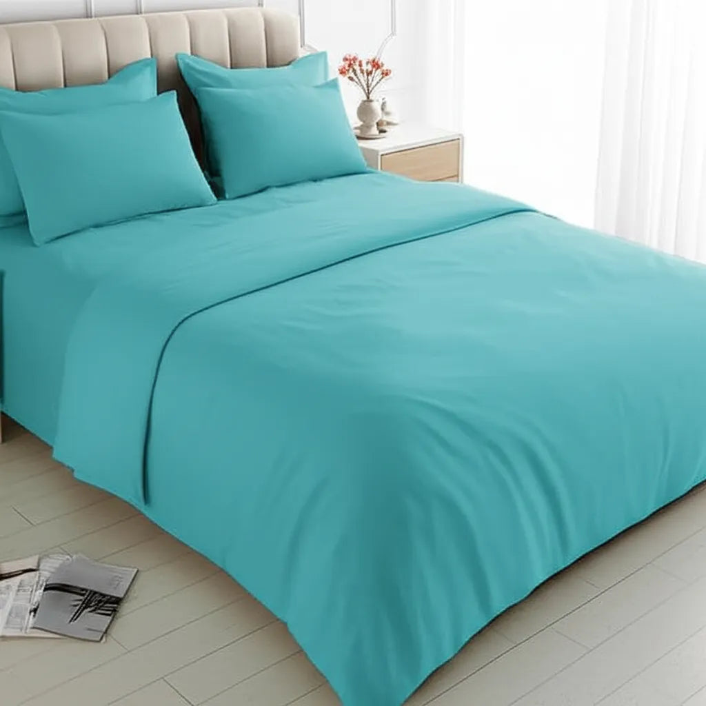 Teal Bed Sheets, Bamboo - Cool Bamboo King & Queen Best Color for Bed Sheet
