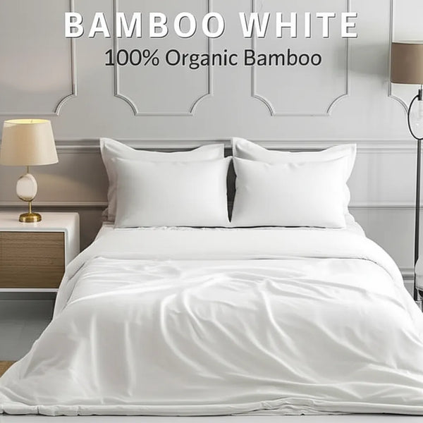White Bamboo Bed Sheets - Ultra Cooling Comfort For Every Season